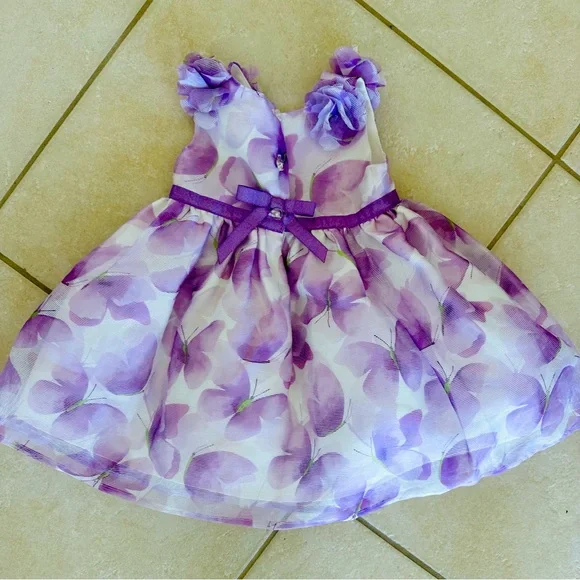 Nordstrom Dresses Nordstrom Purple Floral Baby Girl Dress